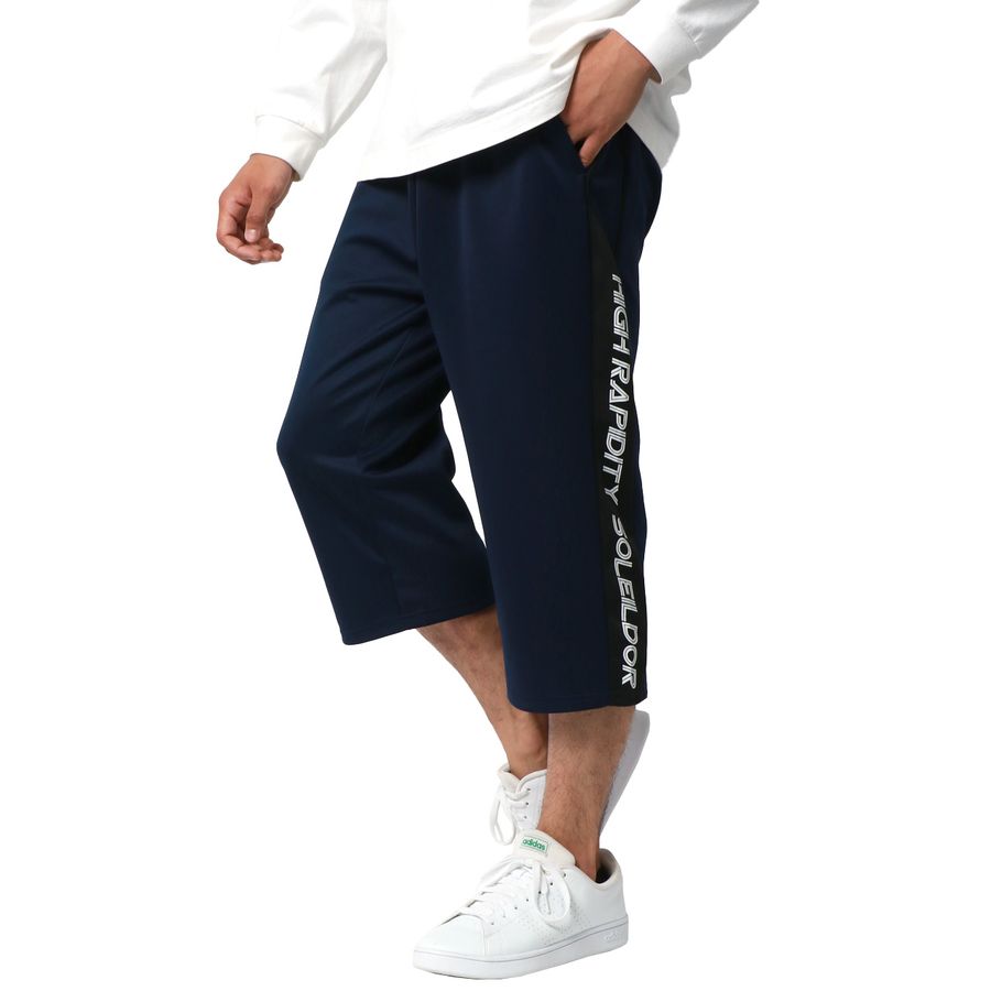 soleildor ソレイルドール ジャージパンツ 7分丈 ジャージ 下 切替え ハーフパンツ ショートパンツ(5182210039)