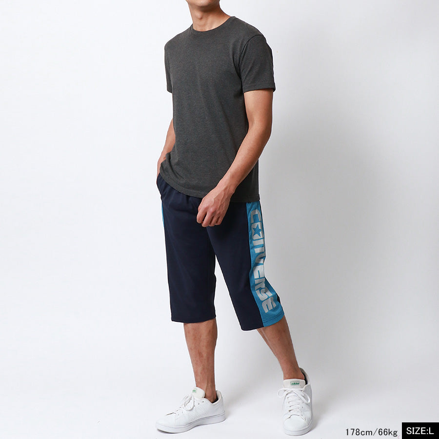 CONVERSE コンバース ハーフパンツ メンズ 夏 7分丈 切替え 吸汗速乾 イージーパンツ クロップド ボトムス 速乾 ドライ スポーツ ルームウェア(5182280382)