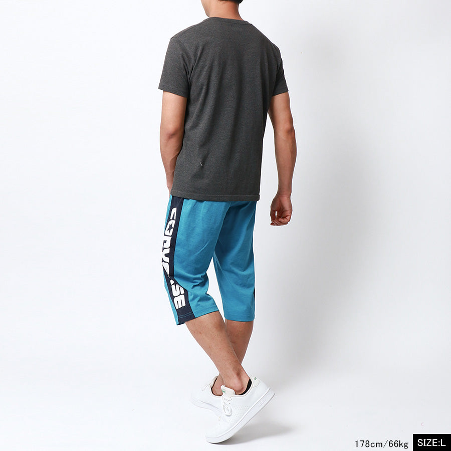 CONVERSE コンバース ハーフパンツ メンズ 夏 7分丈 切替え 吸汗速乾 イージーパンツ クロップド ボトムス 速乾 ドライ スポーツ ルームウェア(5182280382)