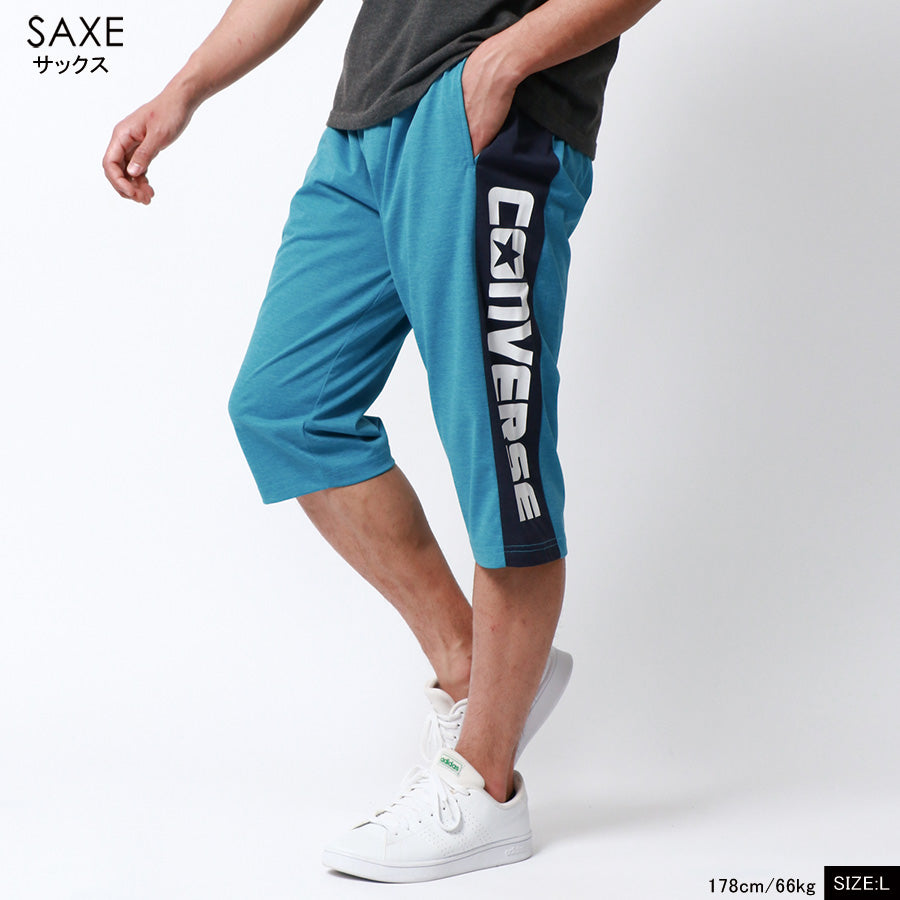 CONVERSE コンバース ハーフパンツ メンズ 夏 7分丈 切替え 吸汗速乾 イージーパンツ クロップド ボトムス 速乾 ドライ スポーツ ルームウェア(5182280382)