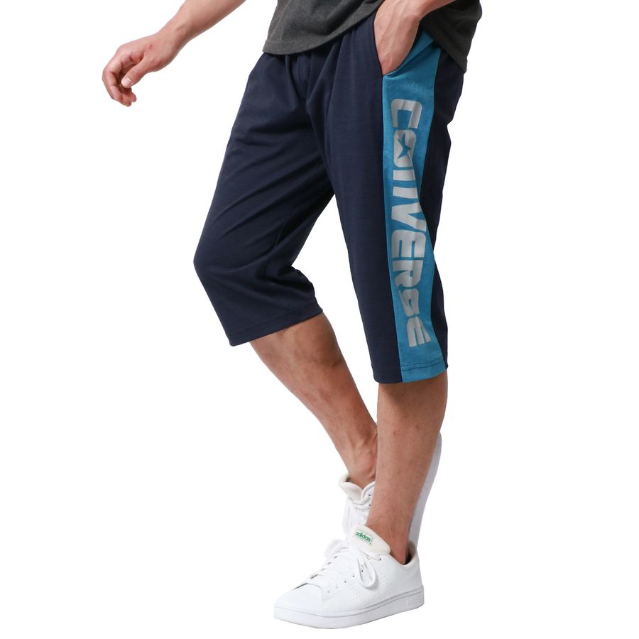CONVERSE コンバース ハーフパンツ メンズ 夏 7分丈 切替え 吸汗速乾 イージーパンツ クロップド ボトムス 速乾 ドライ スポーツ ルームウェア(5182280382)