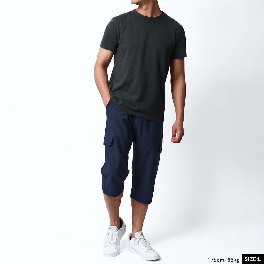 LOGOS park ロゴスパーク カーゴパンツ メンズ 夏 7分丈 撥水加工 ストレッチ ショートパンツ ハーフパンツ イージーパンツ クロップド(5182280383)