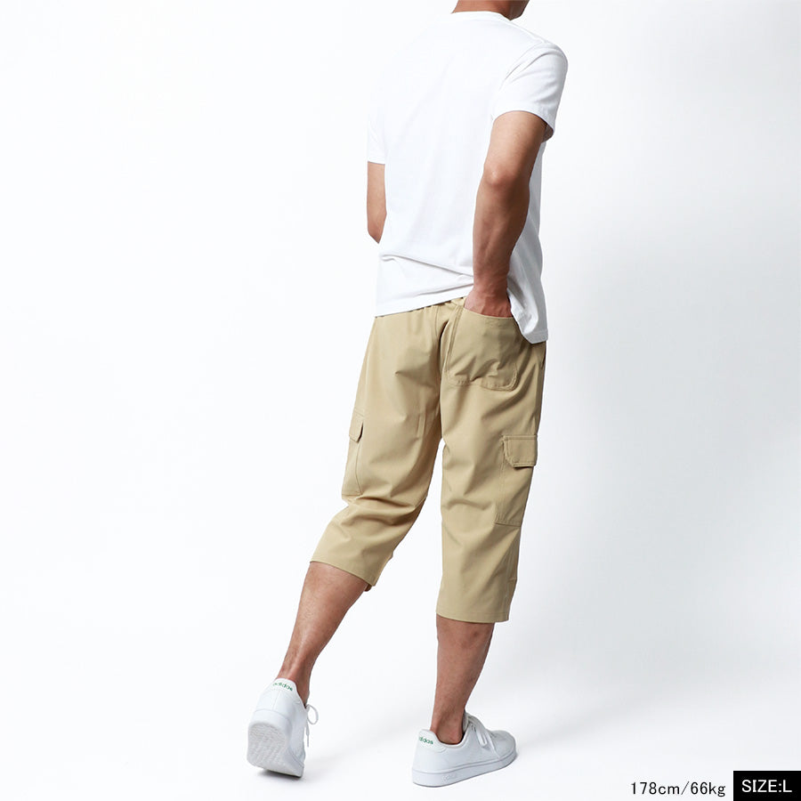 LOGOS park ロゴスパーク カーゴパンツ メンズ 夏 7分丈 撥水加工 ストレッチ ショートパンツ ハーフパンツ イージーパンツ クロップド(5182280383)