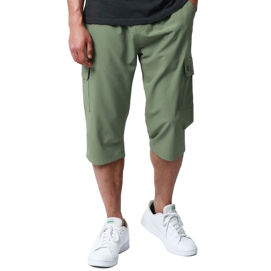 LOGOS park ロゴスパーク カーゴパンツ メンズ 夏 7分丈 撥水加工 ストレッチ ショートパンツ ハーフパンツ イージーパンツ クロップド(5182280383)