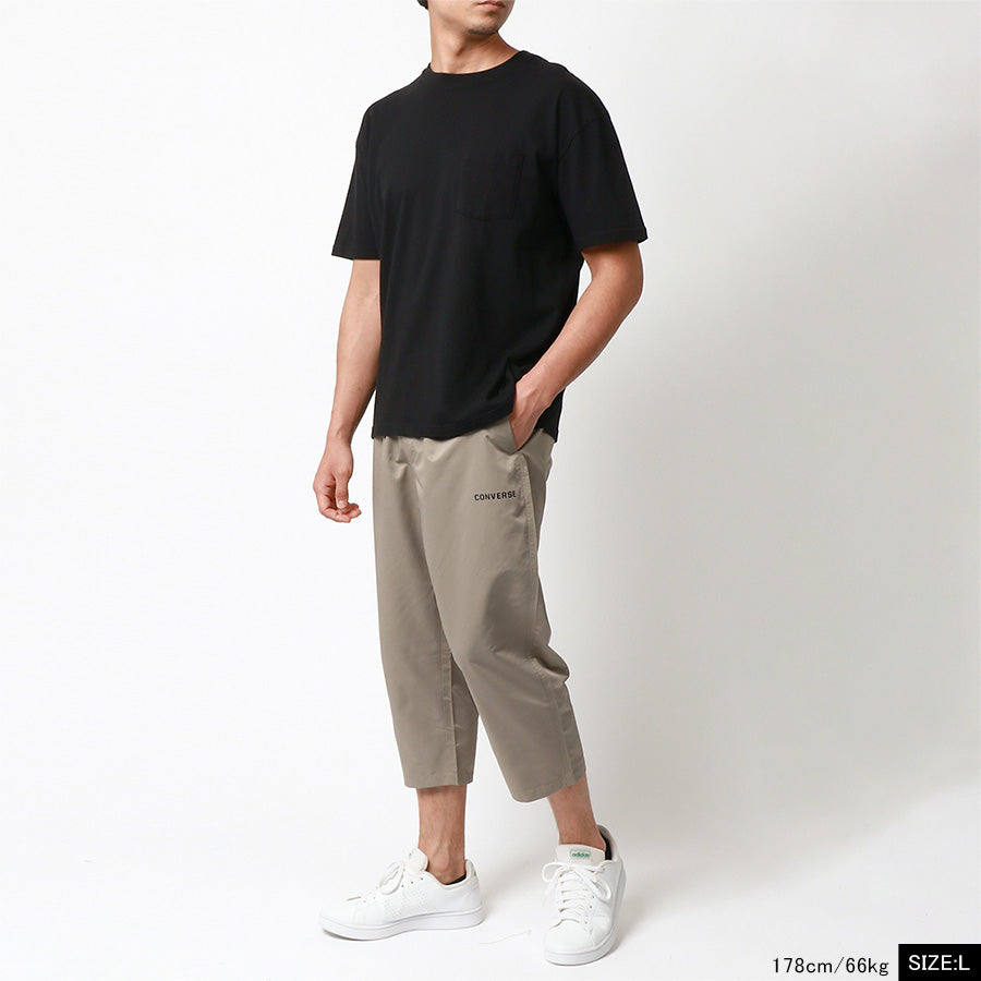 CONVERSE コンバース 7分丈 ハーフパンツ メンズ 夏服 七分丈 ワンポイント ロゴ イージーパンツ クロップドパンツ ボトム ボトムス 冷感(5182280386)