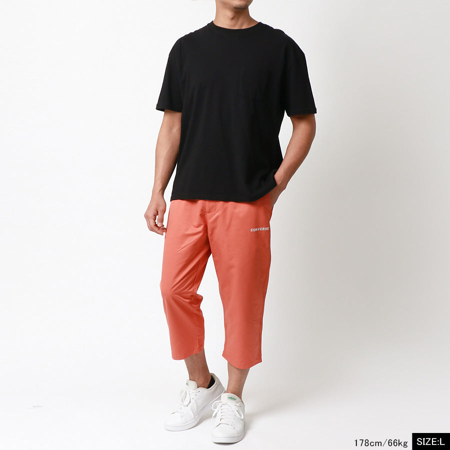 CONVERSE コンバース 7分丈 ハーフパンツ メンズ 夏服 七分丈 ワンポイント ロゴ イージーパンツ クロップドパンツ ボトム ボトムス 冷感(5182280386)