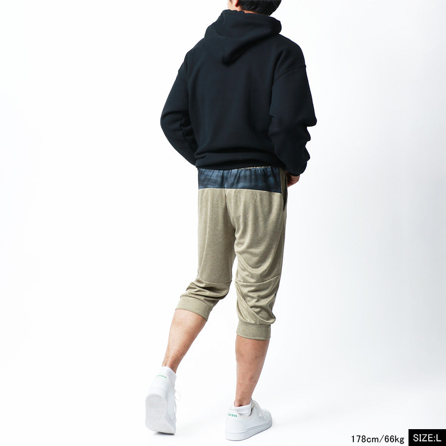 Kaepa ケイパ ハーフパンツ メンズ 7分丈 吸水速乾 UVカット イージーパンツ クロップド ズボン ボトム ボトムス 速乾 ドライ スポーツ トレーニング ルームウェア 部屋着(5187140045)
