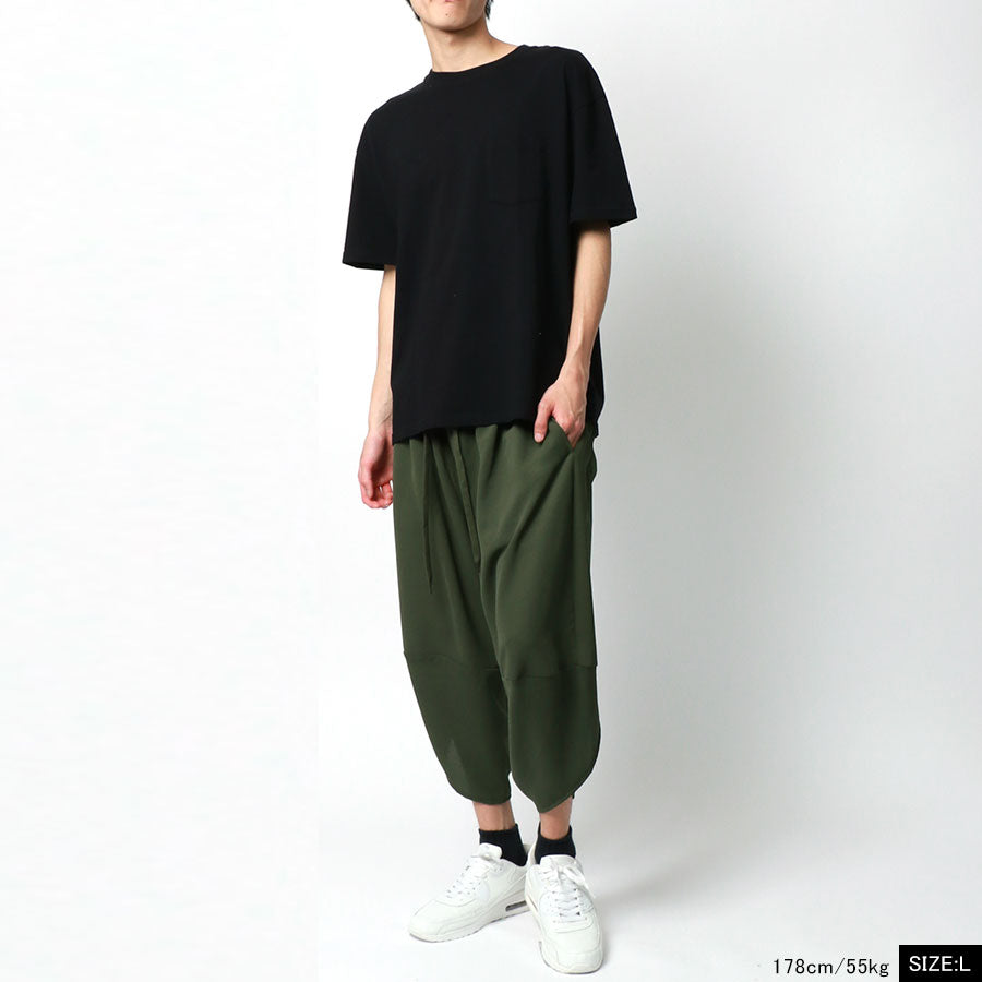 marukawa アラジンパンツ 無地 速乾 軽量 ストレッチ サルエルパンツ ワイドパンツ クロップドパンツ イージーパンツ(5192000116)