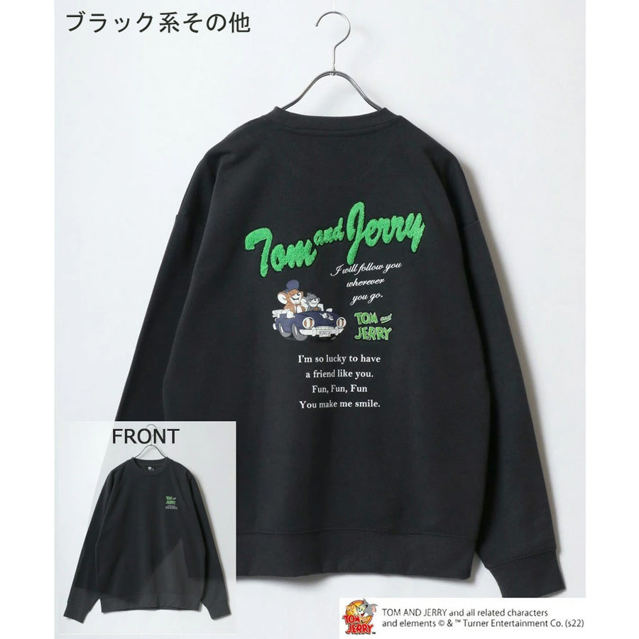 トムとジェリー スウェット トレーナー メンズ 裏起毛 ビッグシルエット オーバーサイズ ゆったり シンプル ロゴ入り ワンポイント 長袖 キャラクター 大きいサイズ レディース(0122280285)