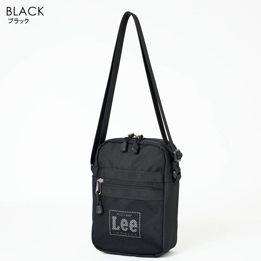 Lee リー ショルダーバッグ 縦型 ミニ 軽量 小さめ メンズ レディース ユニセックス ブランド ワンポイント ロゴ ポリエステル シンプル モノトーン(7727840042)
