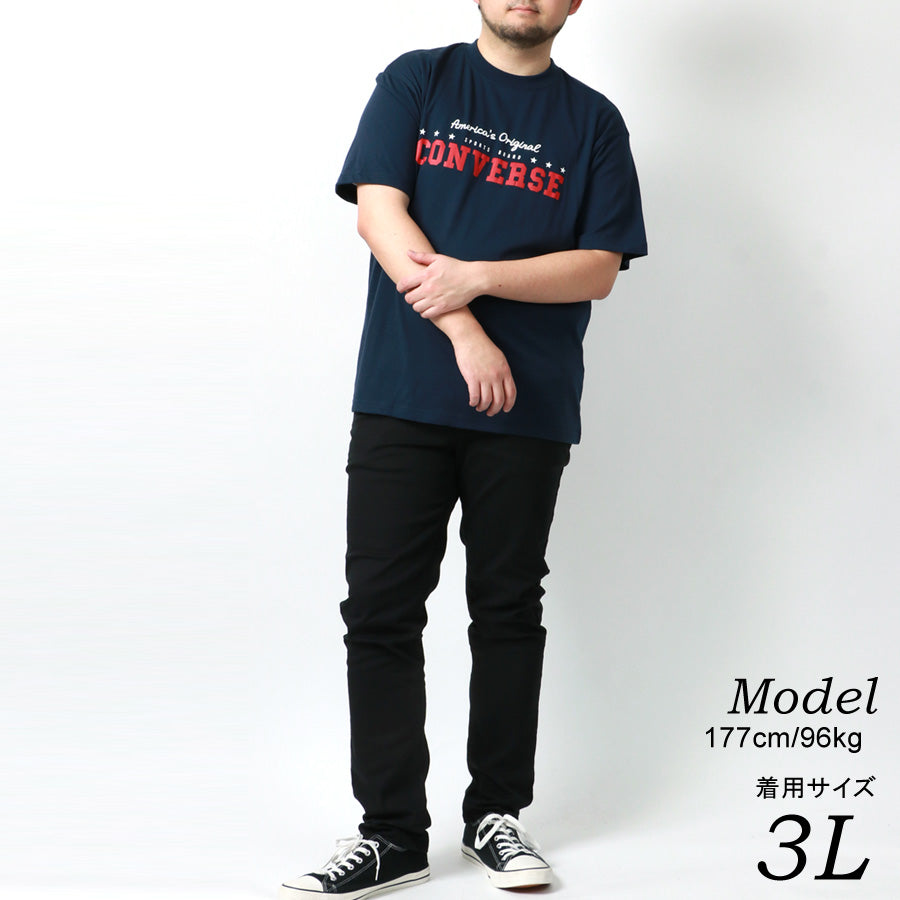 【大きいサイズ】CONVERSE コンバース キングサイズ 大きいサイズ ロゴ プリント Tシャツ 半袖(6812280846)