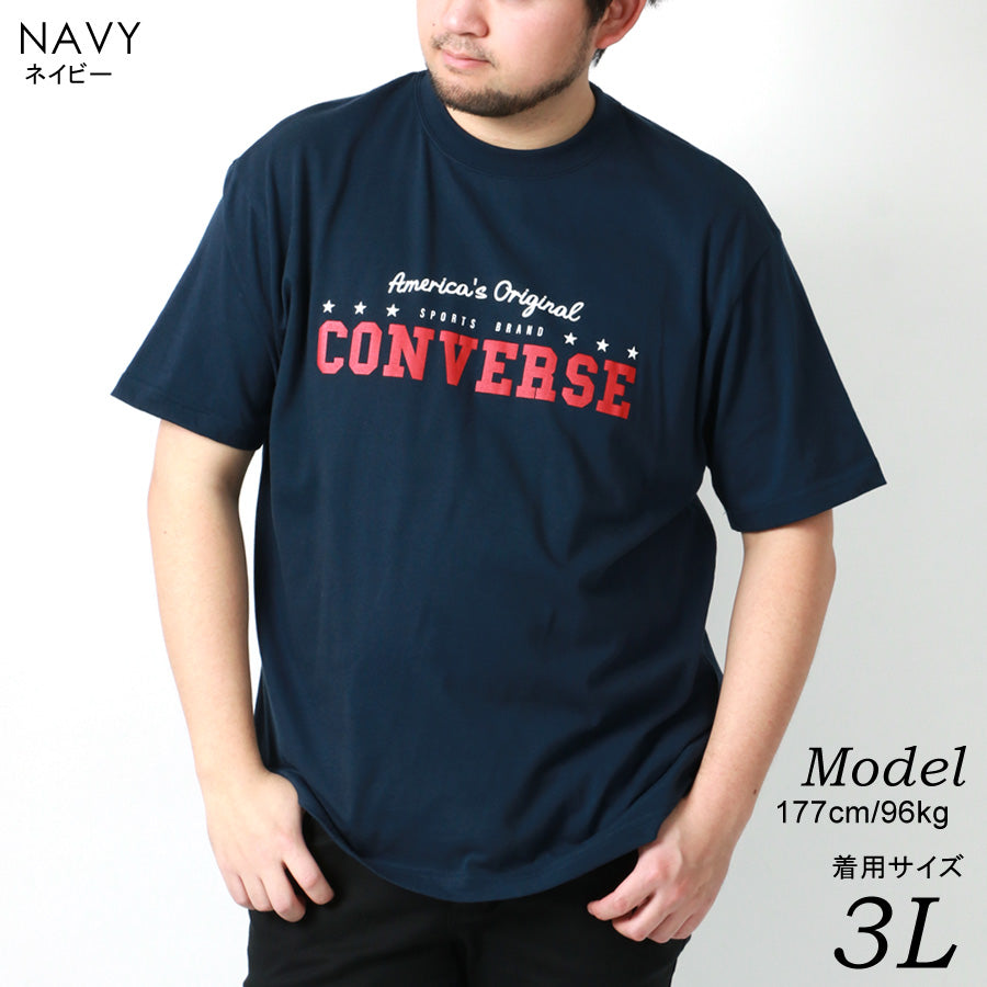 【大きいサイズ】CONVERSE コンバース キングサイズ 大きいサイズ ロゴ プリント Tシャツ 半袖(6812280846)