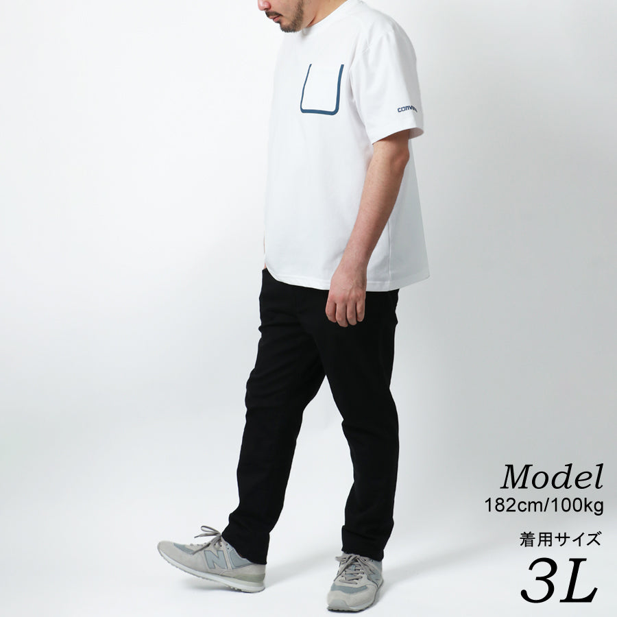 【大きいサイズ】CONVERSE コンバース 大きいサイズ Tシャツ 吸汗速乾 無地 半袖 ポケット 付き ポケットTシャツ(6812280885)
