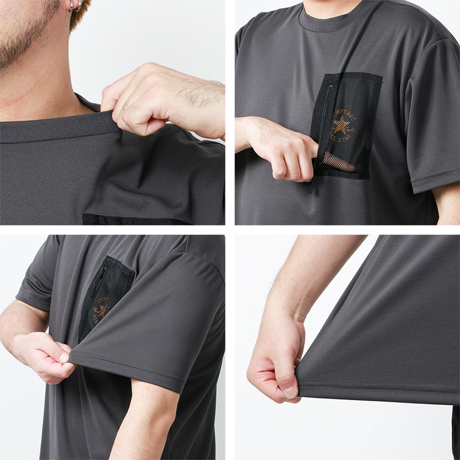 【大きいサイズ】CONVERSE コンバース 大きいサイズ Tシャツ 吸汗速乾 半袖 ポケット付き ポケットT ポケT(6812280886)