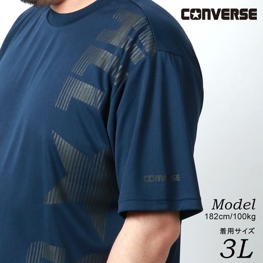【大きいサイズ】CONVERSE コンバース 大きいサイズ Tシャツ 吸汗速乾 UVカット 接触冷感 ビッグ ロゴ プリント UV対策(6812280887)