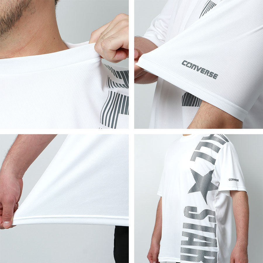 【大きいサイズ】CONVERSE コンバース 大きいサイズ Tシャツ 吸汗速乾 UVカット 接触冷感 ビッグ ロゴ プリント UV対策(6812280887)
