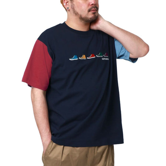 【大きいサイズ】CONVERSE コンバース Tシャツ 大きいサイズ メンズ 夏 シューズ 刺繍 半袖 ティーシャツ アメカジ カジュアル(6812280896)