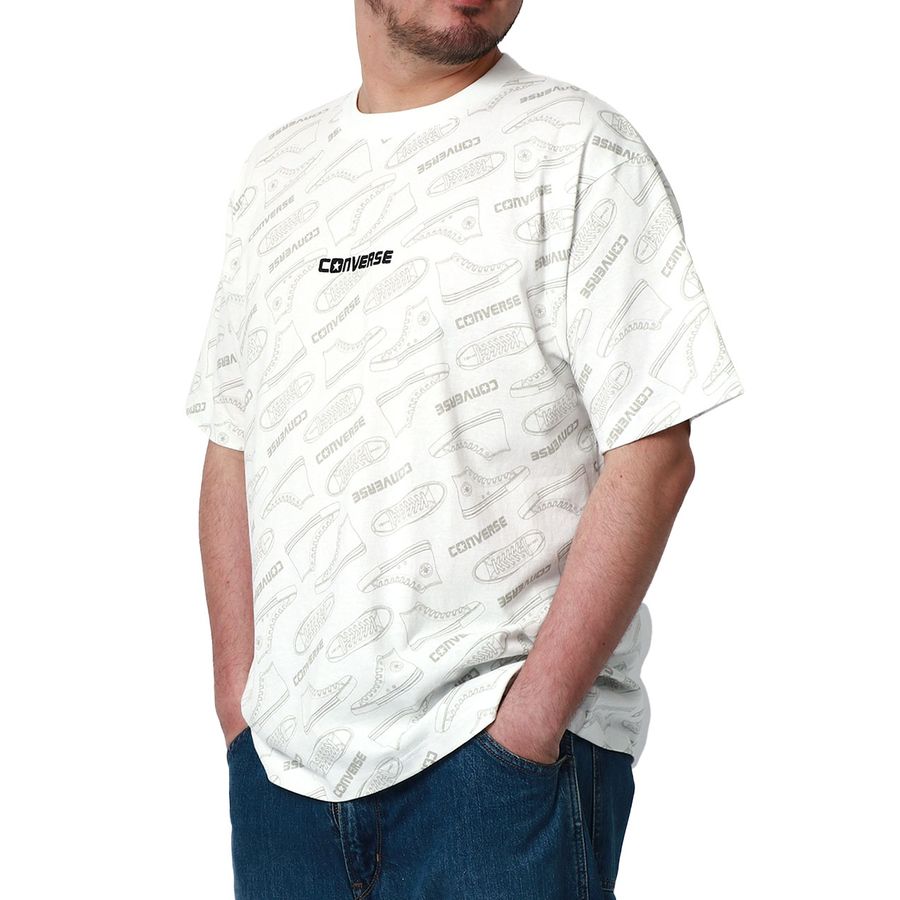 【大きいサイズ】CONVERSE コンバース Tシャツ メンズ 大きいサイズ 夏服 総柄 プリント 半袖 ティーシャツ アメカジ カジュアル(6812280897)