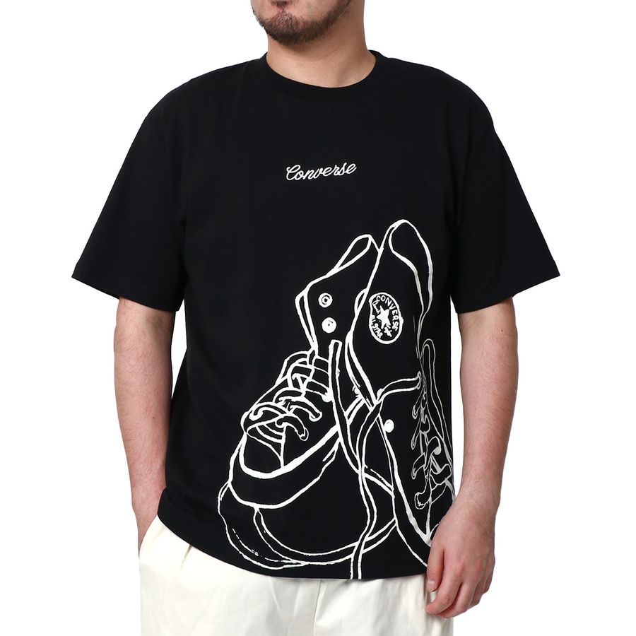 【大きいサイズ】CONVERSE コンバース Tシャツ メンズ 大きいサイズ 夏服 総柄 プリント 半袖 ティーシャツ アメカジ カジュアル(6812280897)