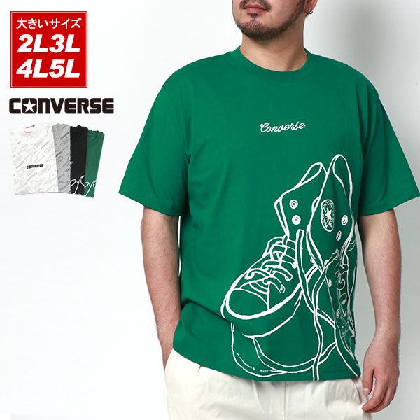 【大きいサイズ】CONVERSE コンバース Tシャツ メンズ 大きいサイズ 夏服 総柄 プリント 半袖 ティーシャツ アメカジ カジュアル(6812280897)
