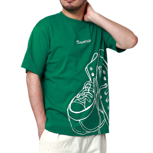 【大きいサイズ】CONVERSE コンバース Tシャツ メンズ 大きいサイズ 夏服 総柄 プリント 半袖 ティーシャツ アメカジ カジュアル(6812280897)