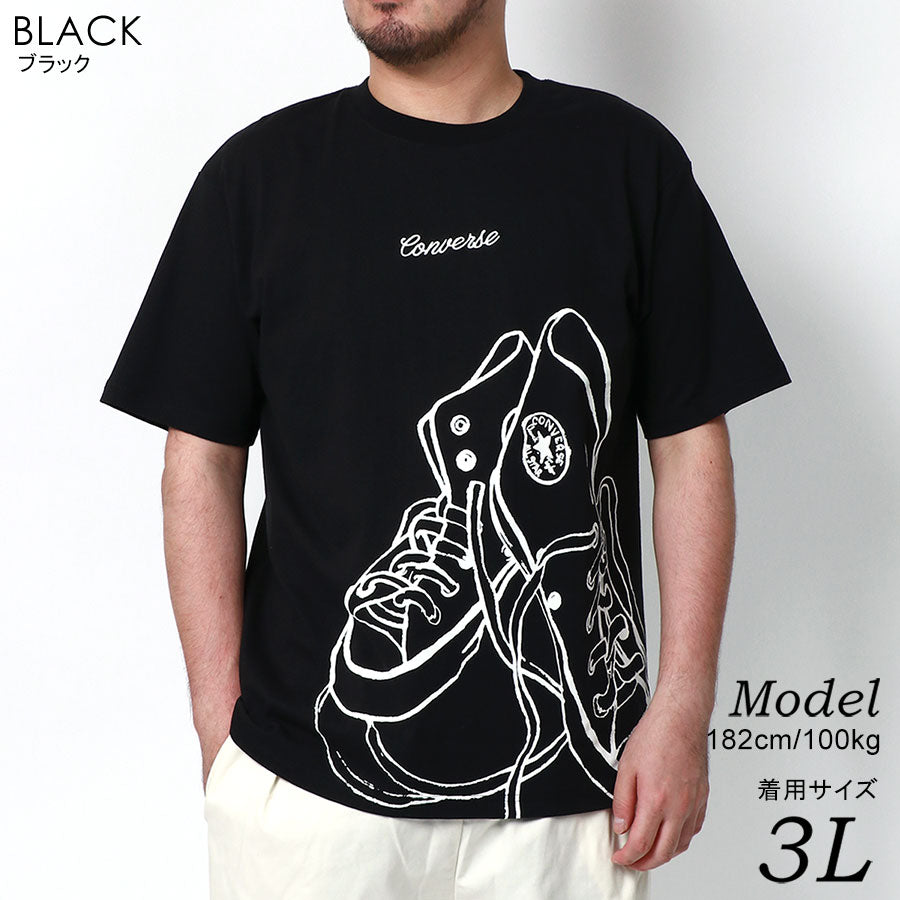 【大きいサイズ】CONVERSE コンバース Tシャツ メンズ 大きいサイズ 夏服 総柄 プリント 半袖 ティーシャツ アメカジ カジュアル(6812280897)