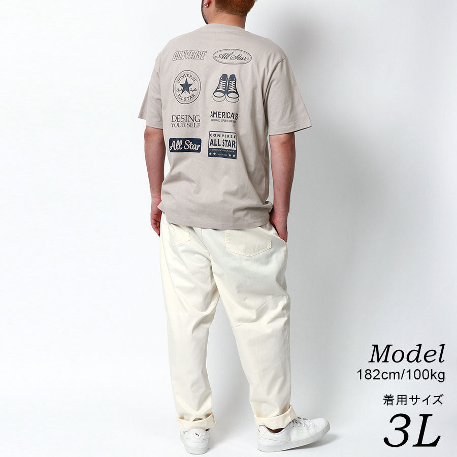 【大きいサイズ】CONVERSE コンバース Tシャツ 大きいサイズ メンズ 夏服 バック プリント 半袖 ティーシャツ アメカジ カジュアル(6812280898)