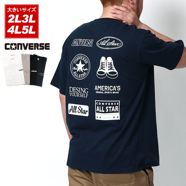 【大きいサイズ】CONVERSE コンバース Tシャツ 大きいサイズ メンズ 夏服 バック プリント 半袖 ティーシャツ アメカジ カジュアル(6812280898)