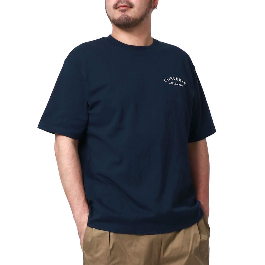 【大きいサイズ】CONVERSE コンバース Tシャツ 大きいサイズ メンズ 夏服 バック プリント 半袖 ティーシャツ アメカジ カジュアル(6812280898)