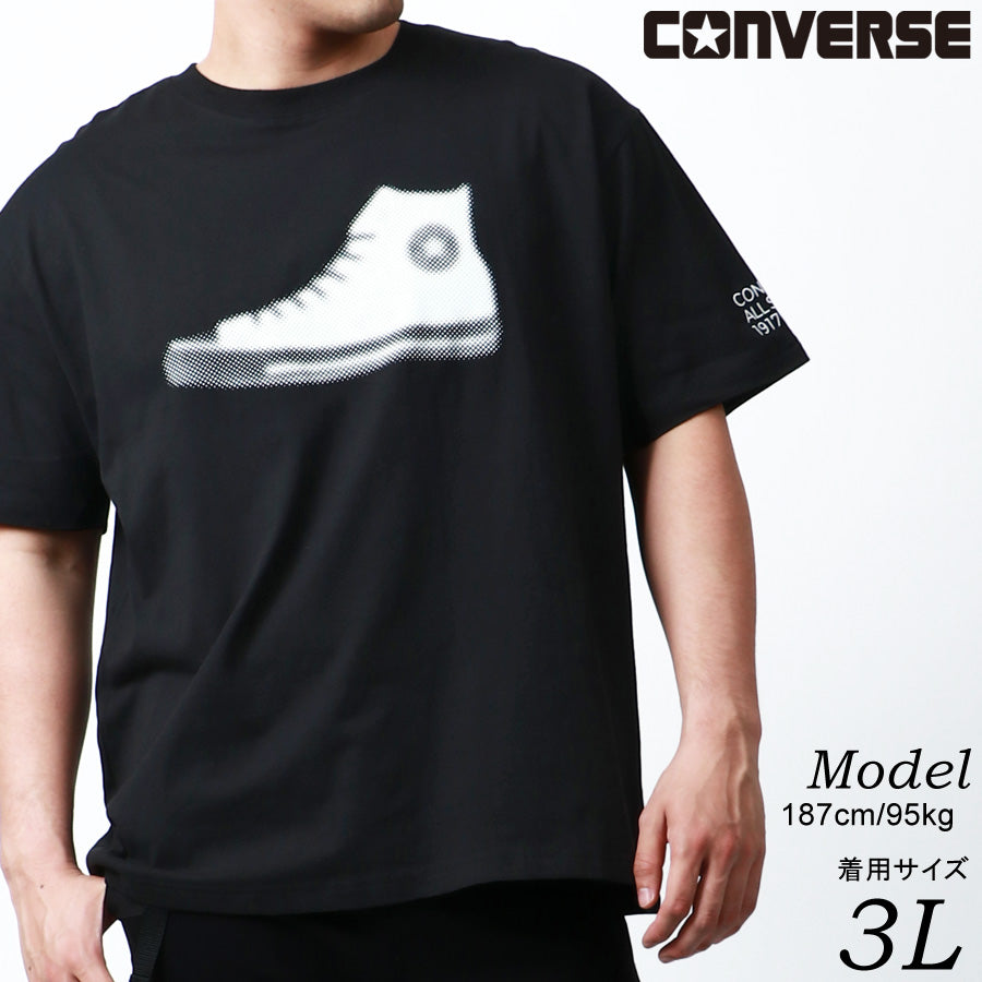 【大きいサイズ】CONVERSE コンバース Tシャツ 大きいサイズ メンズ 夏 シューズ プリント 半袖 ティーシャツ アメカジ カジュアル(6812280899)