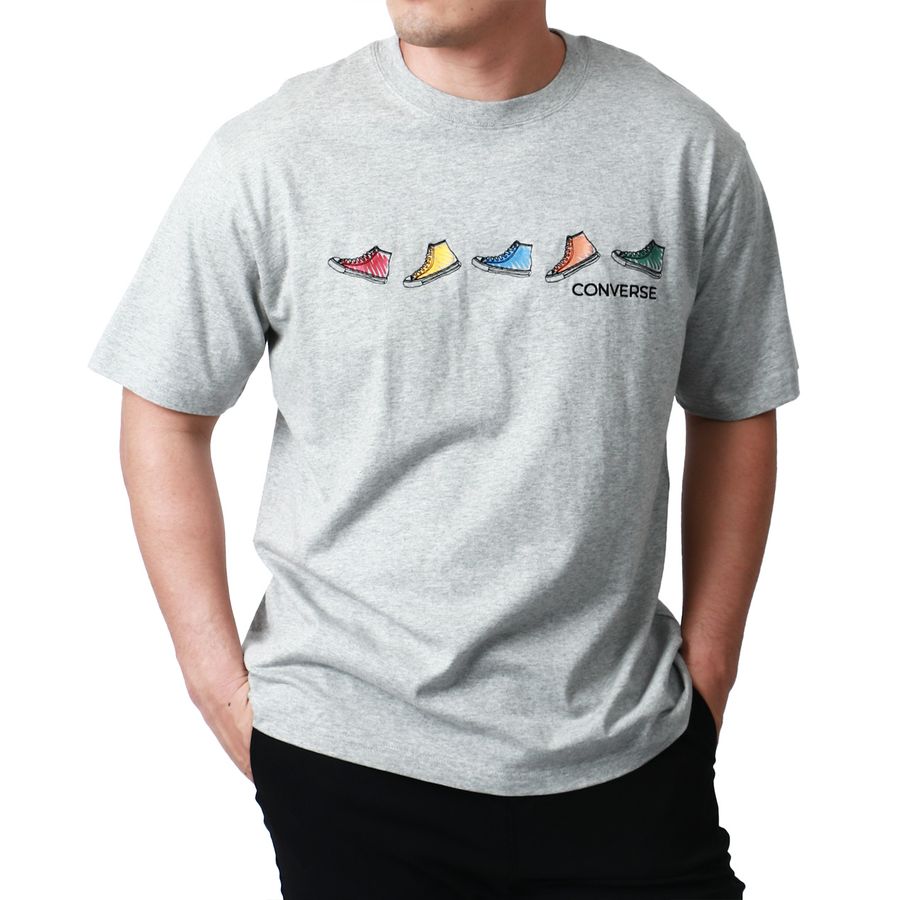 【大きいサイズ】CONVERSE コンバース Tシャツ 大きいサイズ メンズ 夏 シューズ プリント 半袖 ティーシャツ アメカジ カジュアル(6812280899)