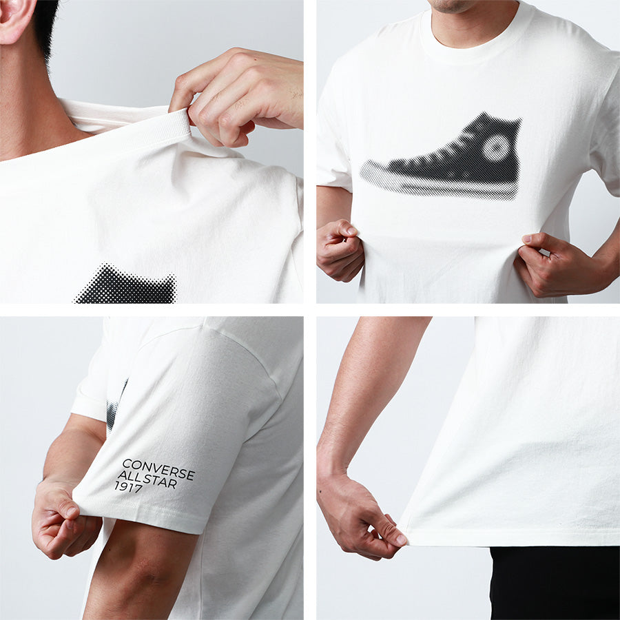 【大きいサイズ】CONVERSE コンバース Tシャツ 大きいサイズ メンズ 夏 シューズ プリント 半袖 ティーシャツ アメカジ カジュアル(6812280899)