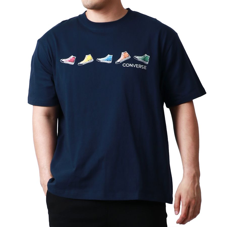 【大きいサイズ】CONVERSE コンバース Tシャツ 大きいサイズ メンズ 夏 シューズ プリント 半袖 ティーシャツ アメカジ カジュアル(6812280899)