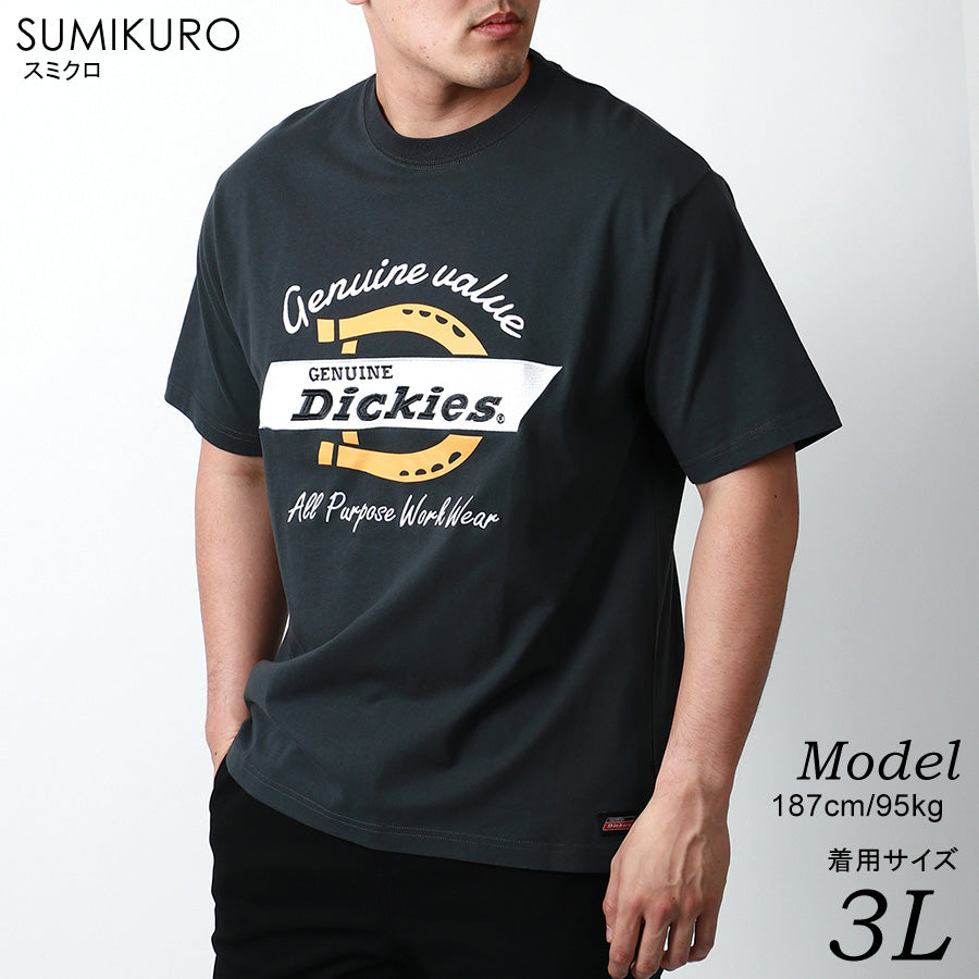 【大きいサイズ】GENUINE Dickies ジェニュインディッキーズ Tシャツ メンズ 夏 ロゴ 刺繍 半袖 ティーシャツ ストリート アメカジ カジュアル(6812280903)