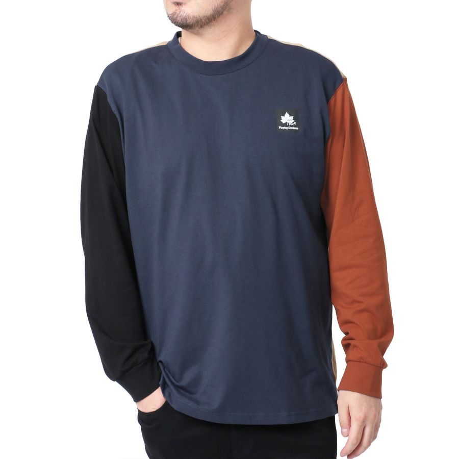 【大きいサイズ】LOGOS park ロゴスパーク Tシャツ 大きいサイズ メンズ ワンポイント ロゴ プリント 長袖 ロンティー ロンT(6812280917)