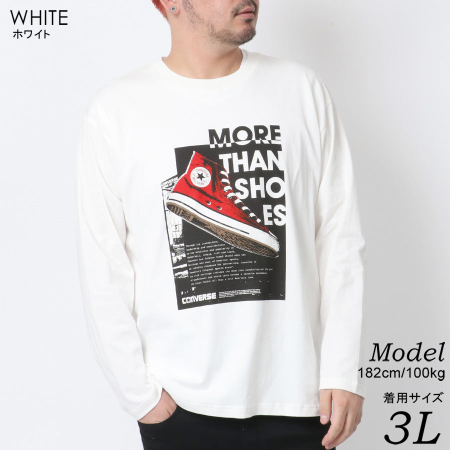【大きいサイズ】CONVERSE コンバース Tシャツ 大きいサイズ メンズ ロゴ プリント 長袖 ロンティー ロンT(6812280919)