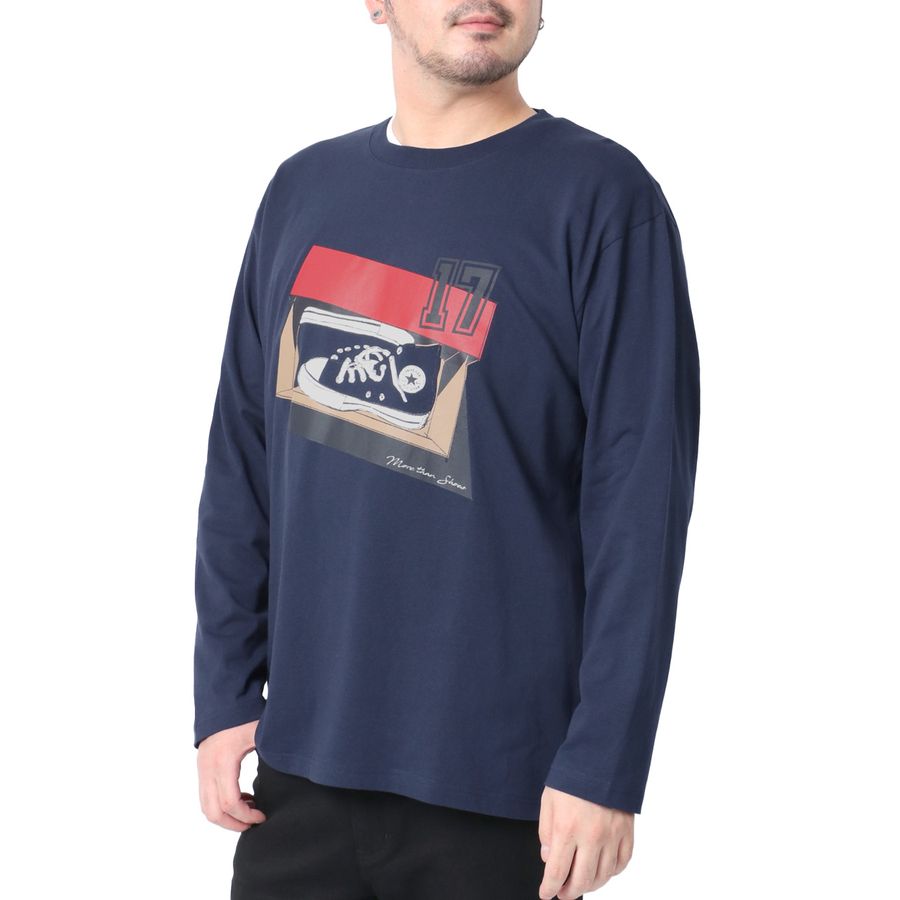 【大きいサイズ】CONVERSE コンバース Tシャツ 大きいサイズ メンズ ロゴ プリント 長袖 ロンティー ロンT(6812280919)