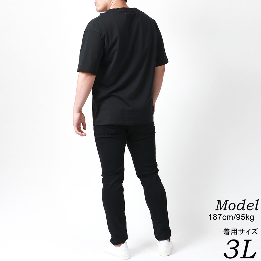 【大きいサイズ】MRU エムアールユー 大きいサイズ メンズ Tシャツ 半袖 無地 吸汗速乾 速乾 ドライ 接触冷感 UVカット ティーシャツ 綿 コットン シンプル(6815030007)