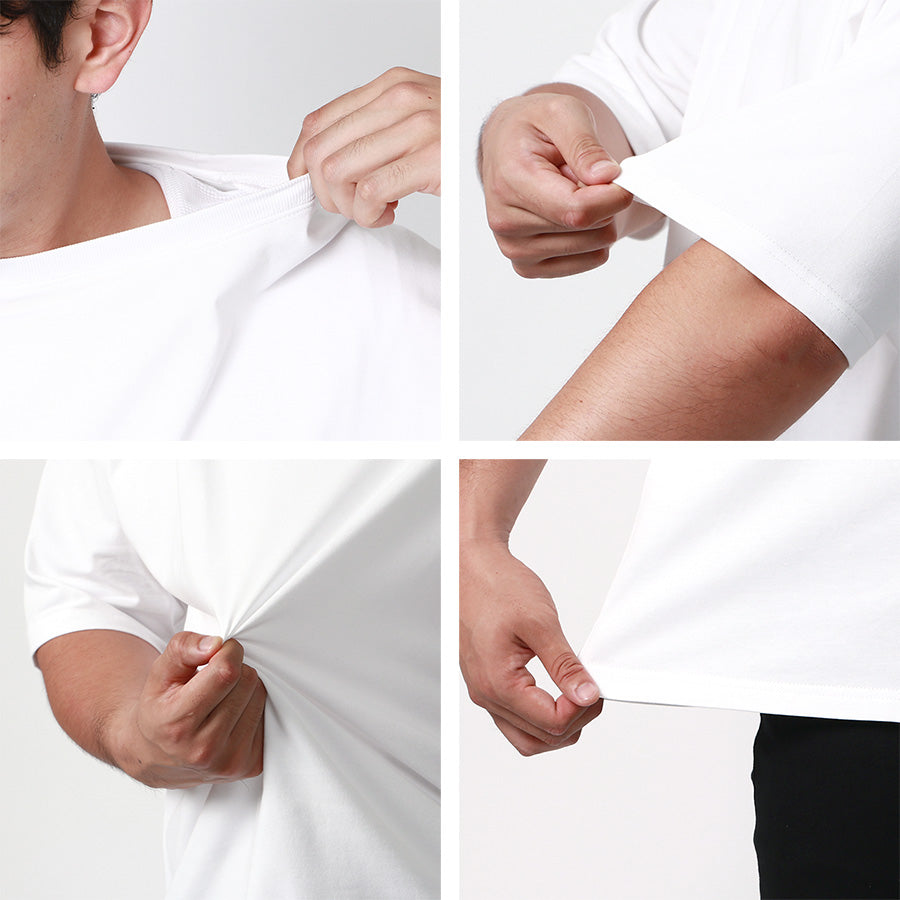 【大きいサイズ】MRU エムアールユー 大きいサイズ メンズ Tシャツ 半袖 無地 吸汗速乾 速乾 ドライ 接触冷感 UVカット ティーシャツ 綿 コットン シンプル(6815030007)