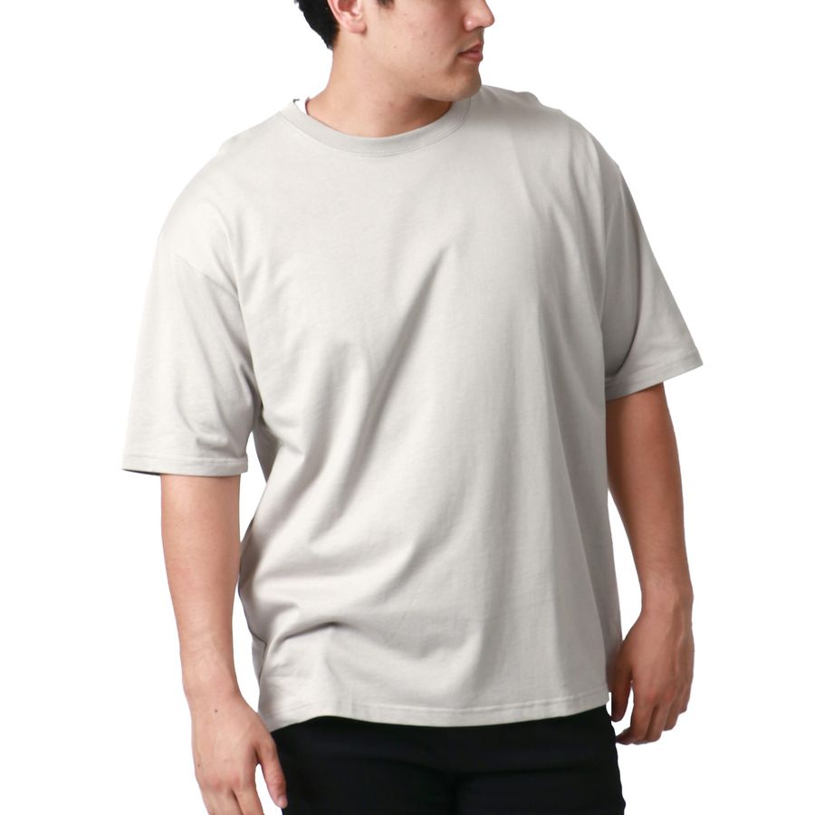 【大きいサイズ】MRU エムアールユー 大きいサイズ メンズ Tシャツ 半袖 無地 吸汗速乾 速乾 ドライ 接触冷感 UVカット ティーシャツ 綿 コットン シンプル(6815030007)