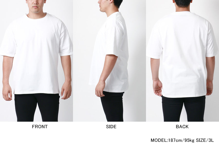 【大きいサイズ】MRU エムアールユー 大きいサイズ メンズ Tシャツ 半袖 無地 吸汗速乾 速乾 ドライ 接触冷感 UVカット ティーシャツ 綿 コットン シンプル(6815030007)