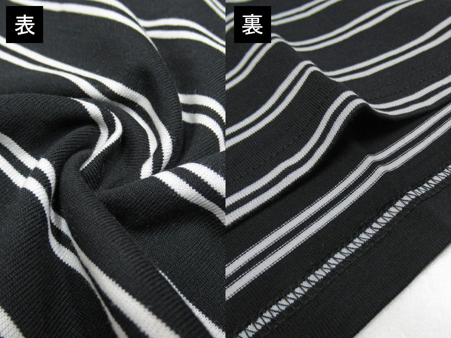 【大きいサイズ】MRU エムアールユー 大きいサイズ メンズ Tシャツ 半袖 ボーダー 吸汗速乾 接触冷感 UVカット 速乾 ドライ ティーシャツ(6815030008)