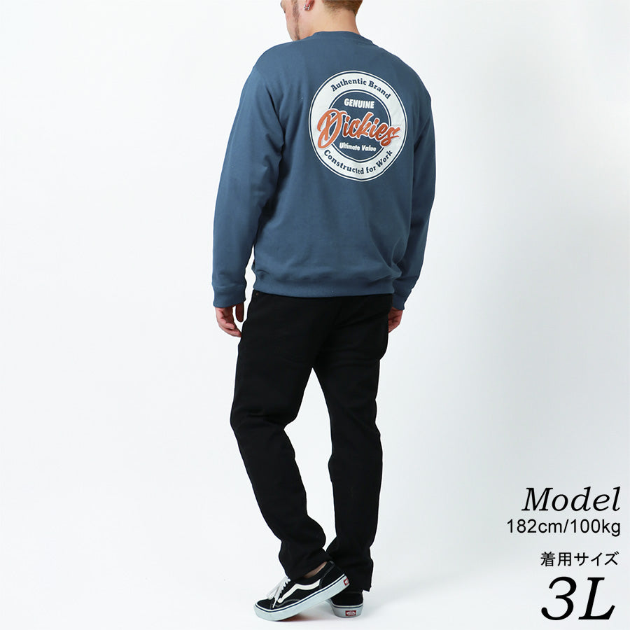 【大きいサイズ】GENUINE Dickies ジェニュインディッキーズ スウェット トレーナー メンズ 大きいサイズ バック ロゴ プリント(6822280202)