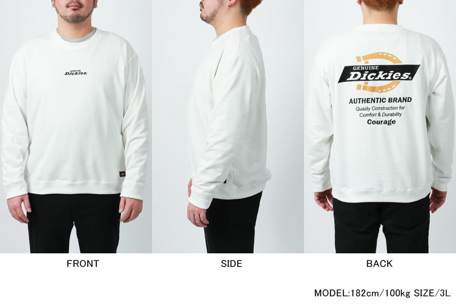 【大きいサイズ】GENUINE Dickies ジェニュインディッキーズ スウェット トレーナー メンズ 大きいサイズ バック ロゴ プリント(6822280202)