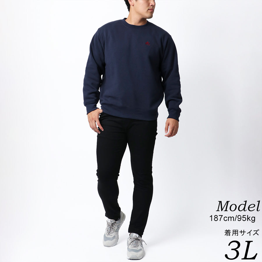 【大きいサイズ】LOGOS park ロゴスパーク スウェット トレーナー メンズ 秋冬 裏起毛 ワンポイント ロゴ 刺繍 スエット(6822280208)