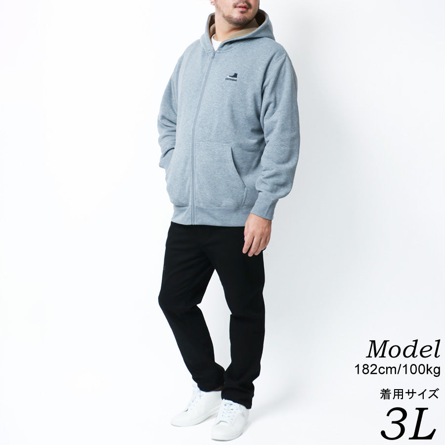 【大きいサイズ】CONVERSE コンバース パーカー メンズ 大きいサイズ ブランド スウェット スエット ストリート ロゴ ゆったり 秋冬 裏起毛 ワンポイント ロゴ 刺繍 フルジップ ジップアップ(6822280209)