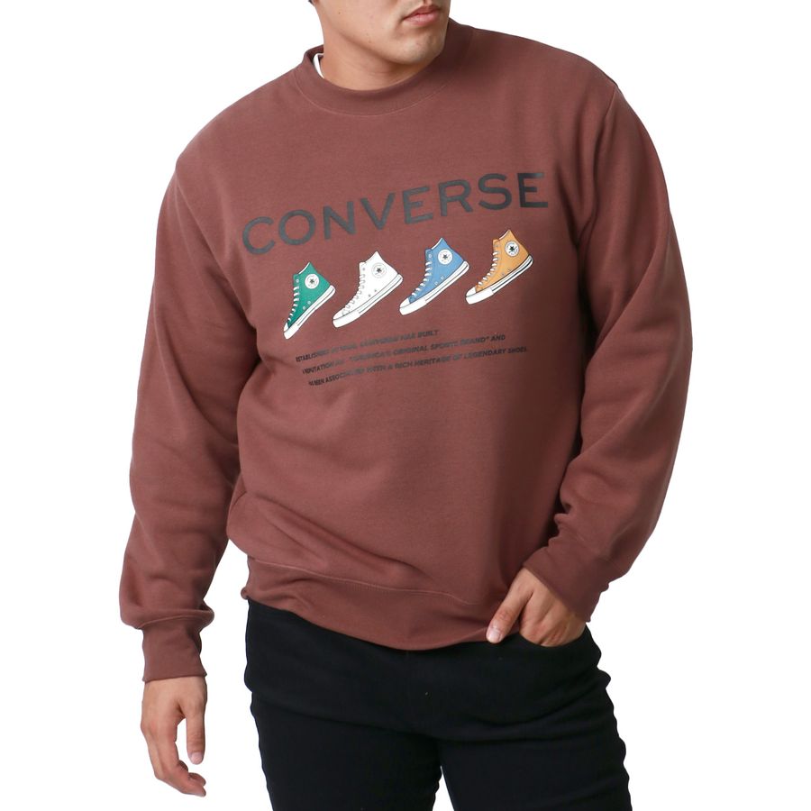 【大きいサイズ】CONVERSE コンバース スウェット トレーナー メンズ 大きいサイズ 秋冬 裏起毛 ロゴ プリント スエット カジュアル アメカジ(6822280211)