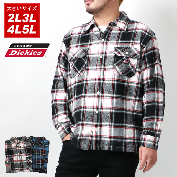 【大きいサイズ】Dickies ディッキーズ 大きいサイズ キングサイズ 起毛 レギュラーシャツ チェックシャツ(6842280593)