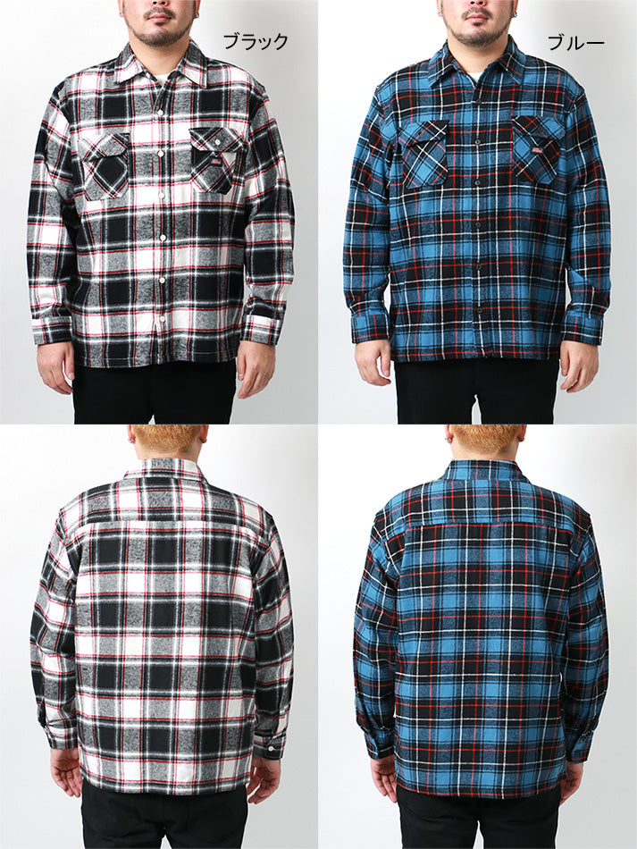 【大きいサイズ】Dickies ディッキーズ 大きいサイズ キングサイズ 起毛 レギュラーシャツ チェックシャツ(6842280593)