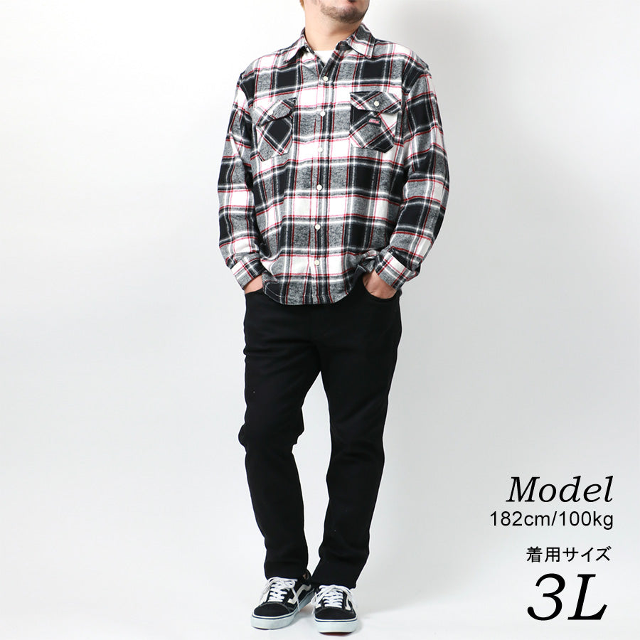 【大きいサイズ】Dickies ディッキーズ 大きいサイズ キングサイズ 起毛 レギュラーシャツ チェックシャツ(6842280593)